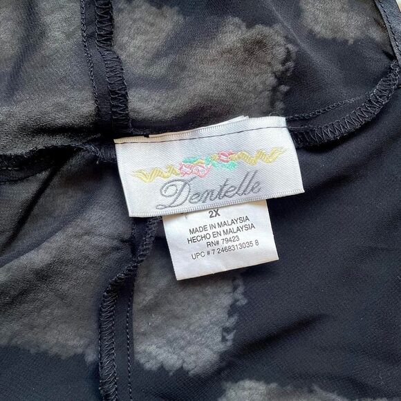 Vintage Black Sheer Babydoll - Picture 4 of 4